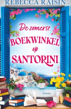 De zomerse boekwinkel op Santorini