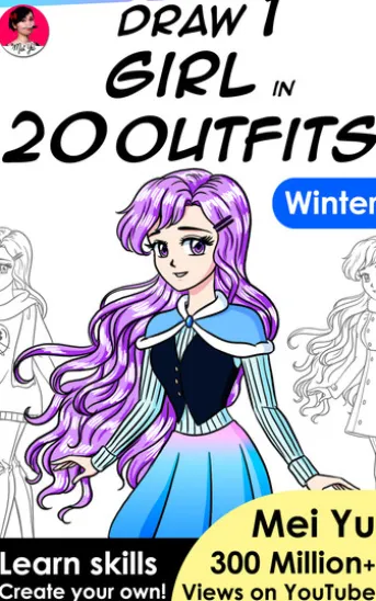 Draw 1 Girl in 20 Outfits - Winter