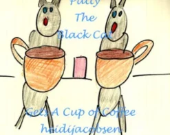 Patty The Black Cat Gets A Cup of Coffee