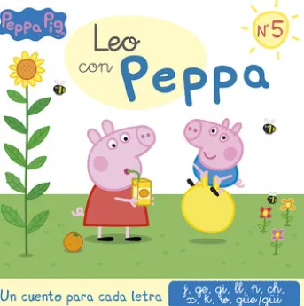 Peppa Pig. Lectoescritura - Leo con Peppa. Un cuento para cada letra: j, ge, gi, ll, ñ, ch, x, k, w, güe-güi