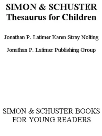 Simon & Schuster Thesaurus for Children